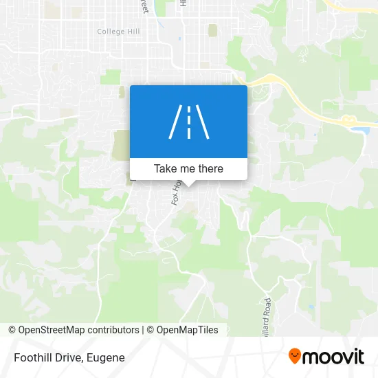 Foothill Drive map