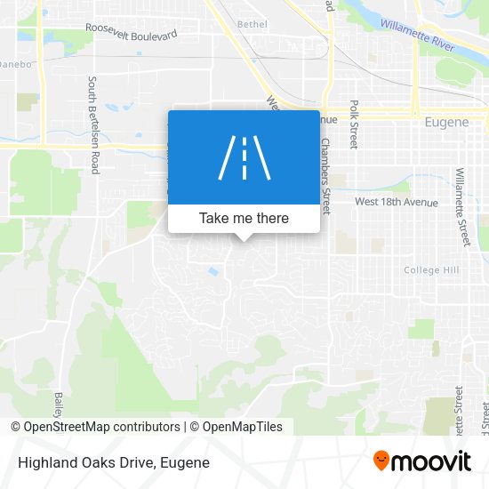 Mapa de Highland Oaks Drive
