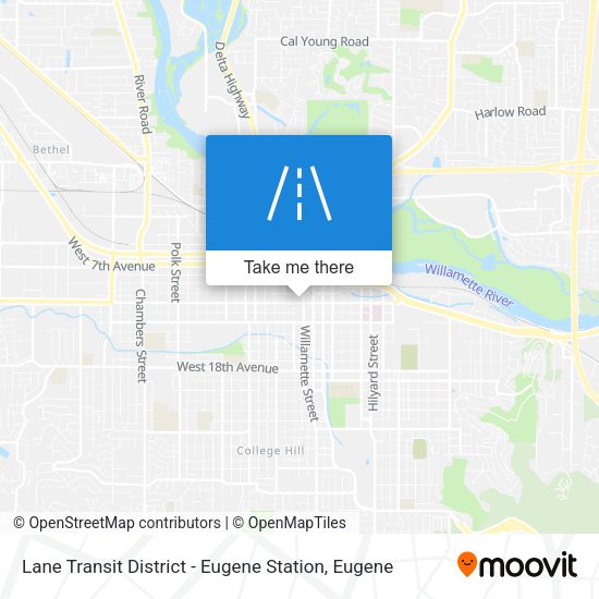 Mapa de Lane Transit District - Eugene Station