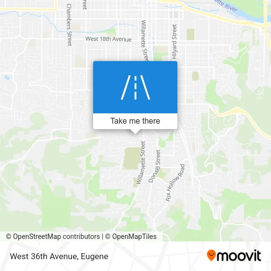 West 36th Avenue map