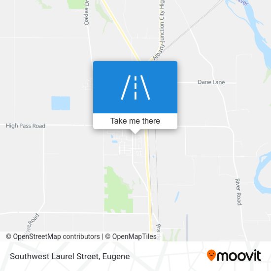 Southwest Laurel Street map