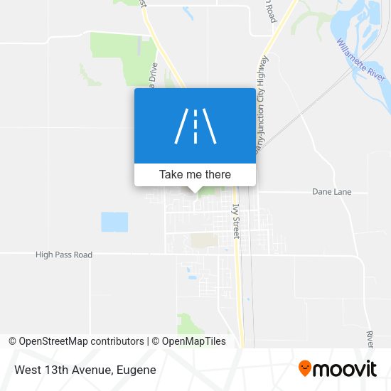 West 13th Avenue map