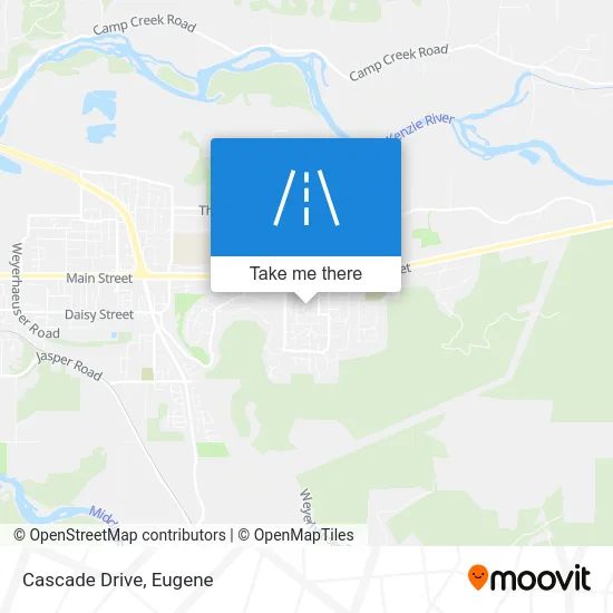 Cascade Drive map