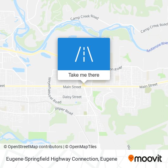 Eugene-Springfield Highway Connection map