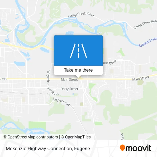 Mckenzie Highway Connection map