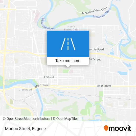 Modoc Street map