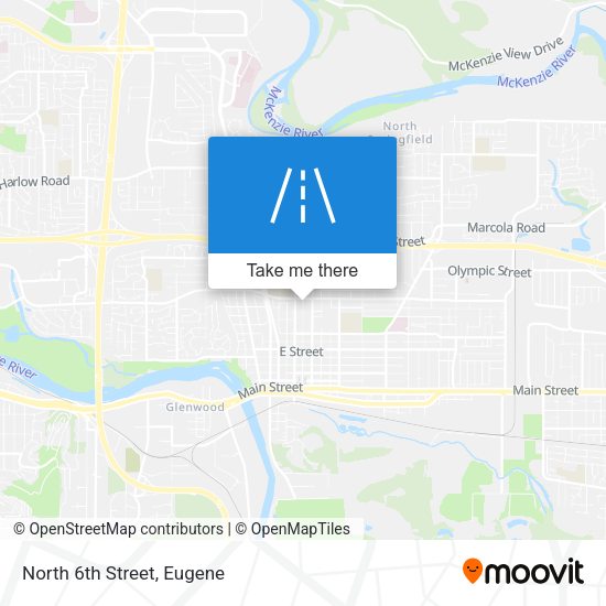 North 6th Street map
