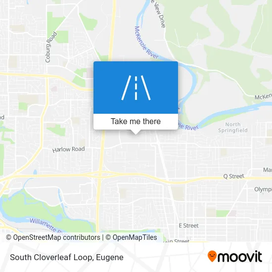 South Cloverleaf Loop map