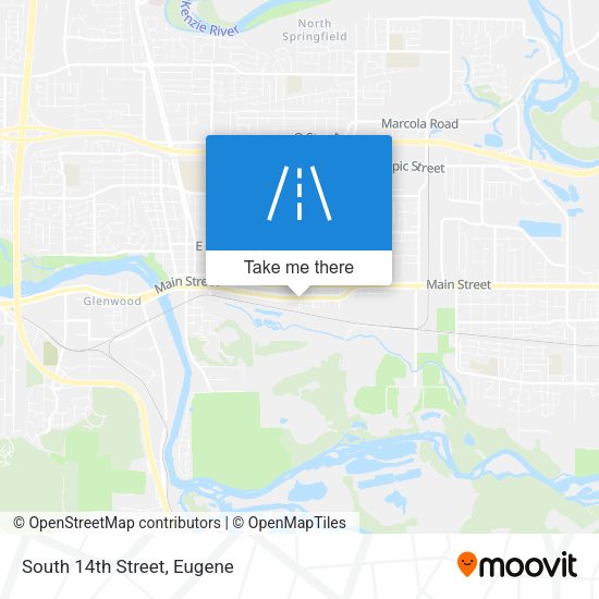 Mapa de South 14th Street