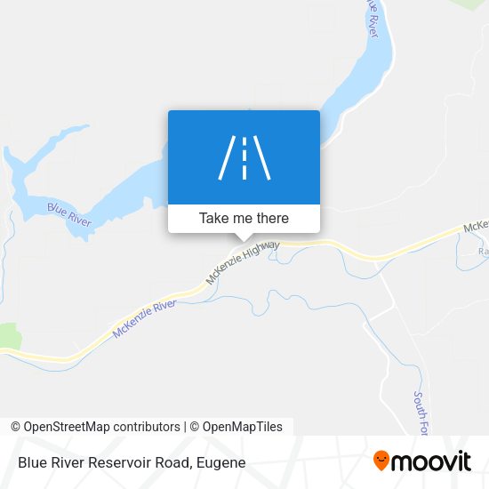 Blue River Reservoir Road map