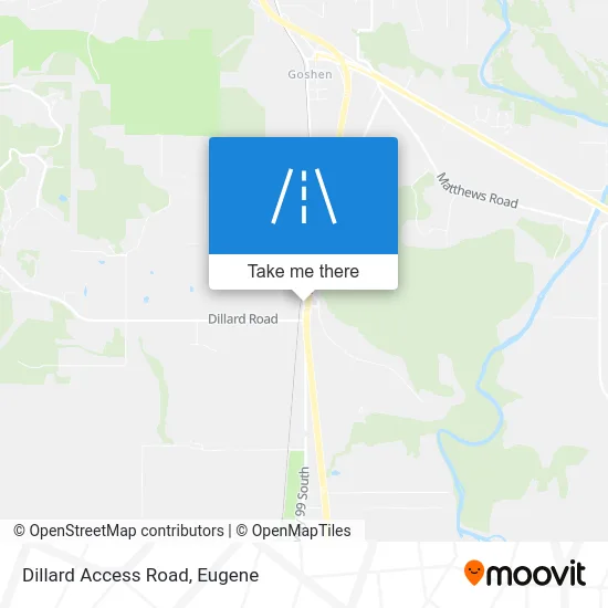 Dillard Access Road map