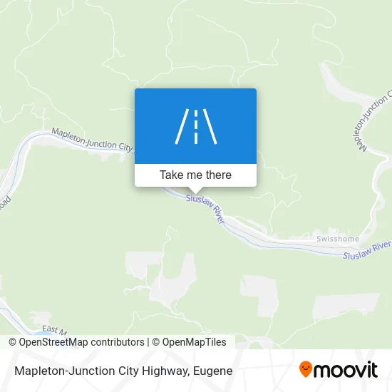 Mapleton-Junction City Highway map