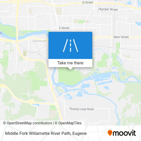 Mapa de Middle Fork Willamette River Path