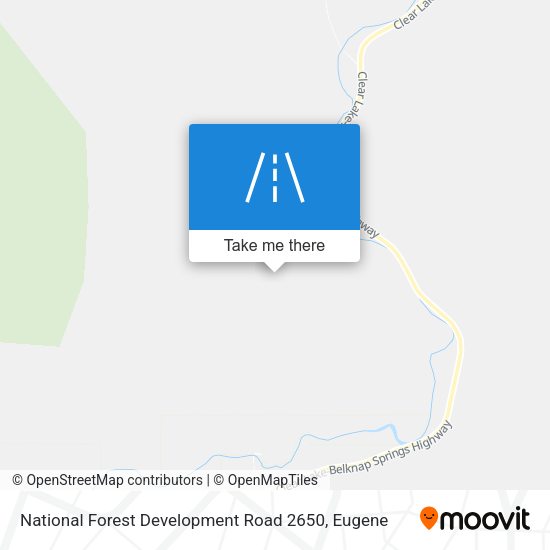 National Forest Development Road 2650 map