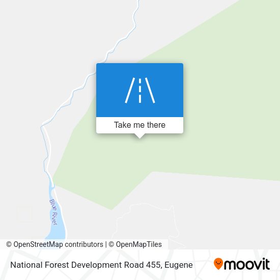 National Forest Development Road 455 map