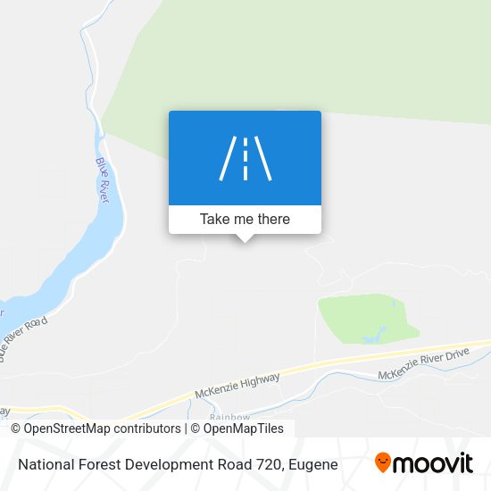 National Forest Development Road 720 map