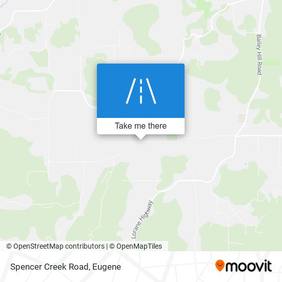 Spencer Creek Road map