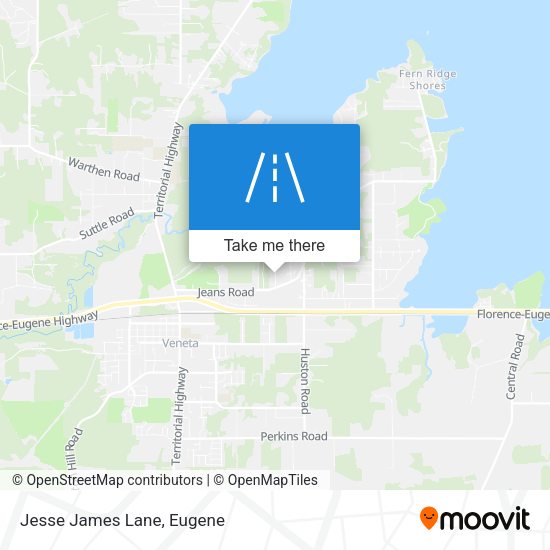 Mapa de Jesse James Lane