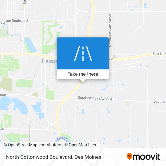 North Cottonwood Boulevard map
