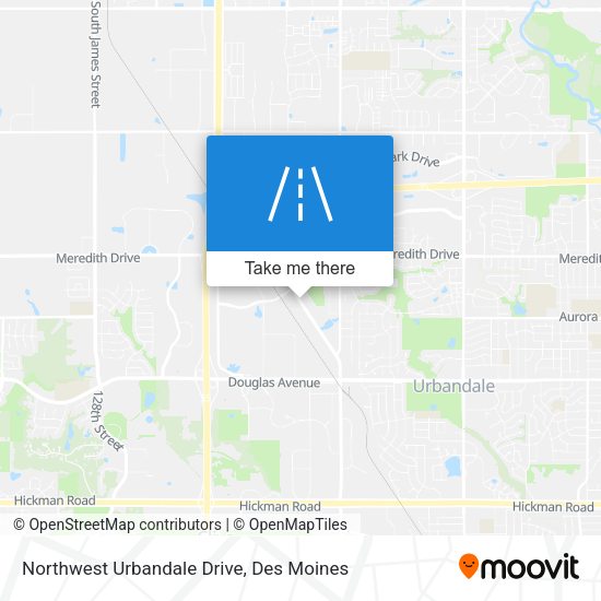 Northwest Urbandale Drive map