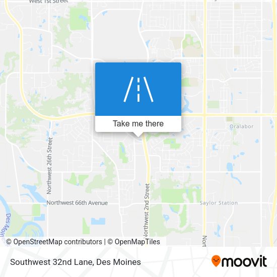 Southwest 32nd Lane map