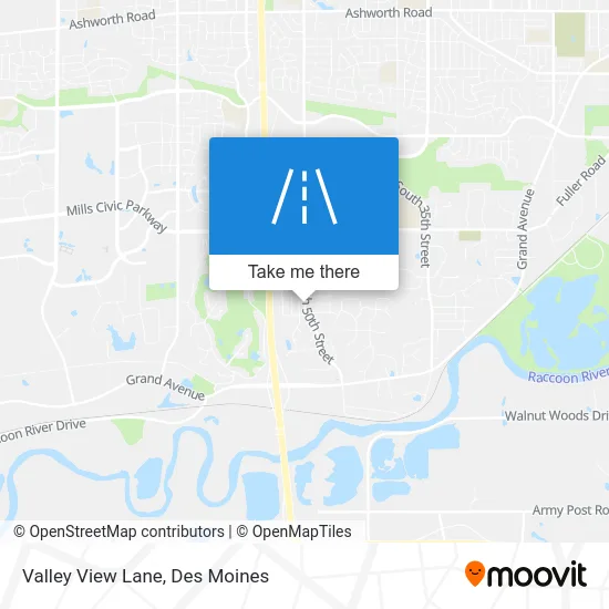 Valley View Lane map