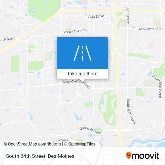 South 64th Street map