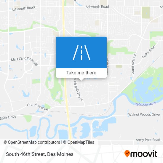 South 46th Street map