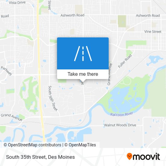 South 35th Street map
