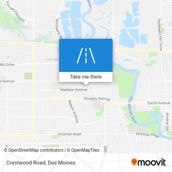 Crestwood Road map