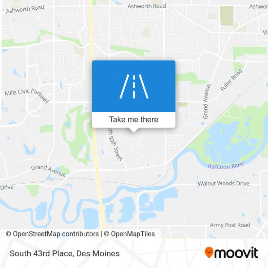 Mapa de South 43rd Place