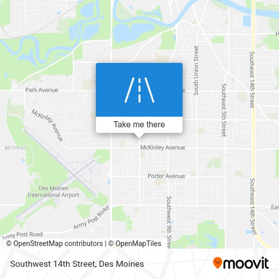 Southwest 14th Street map