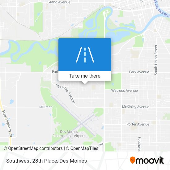 Southwest 28th Place map