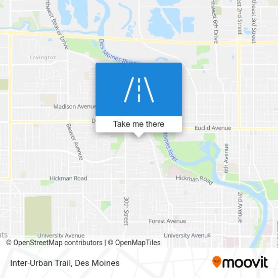 Inter-Urban Trail map