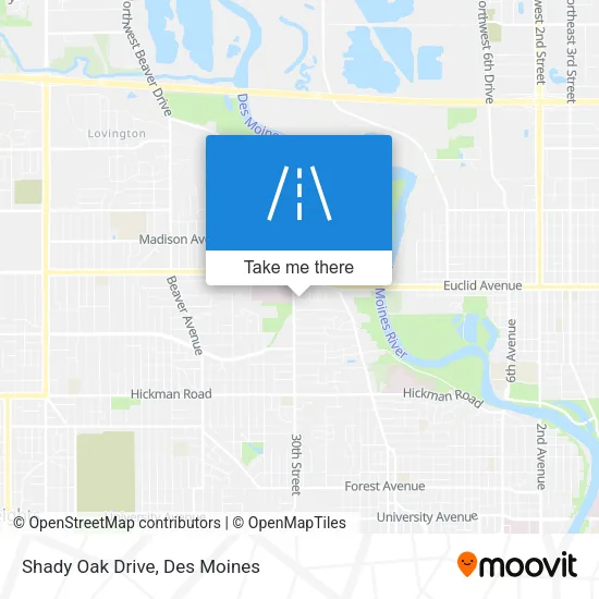 Shady Oak Drive map