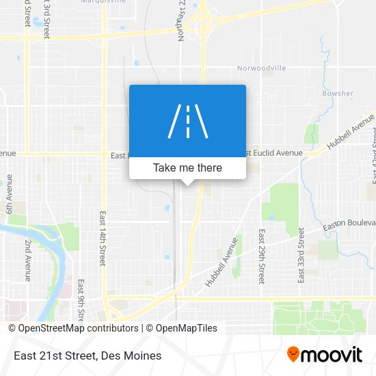 East 21st Street map