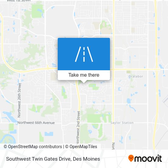 Southwest Twin Gates Drive map
