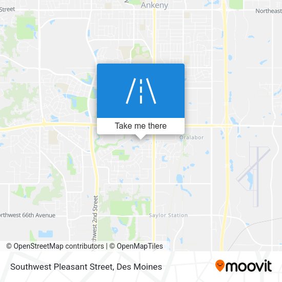 Southwest Pleasant Street map