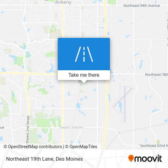 Northeast 19th Lane map
