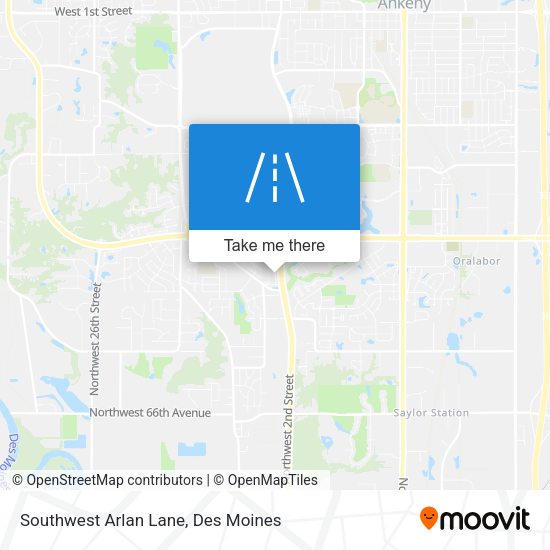 Southwest Arlan Lane map