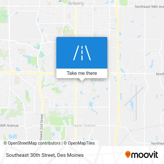 Southeast 30th Street map