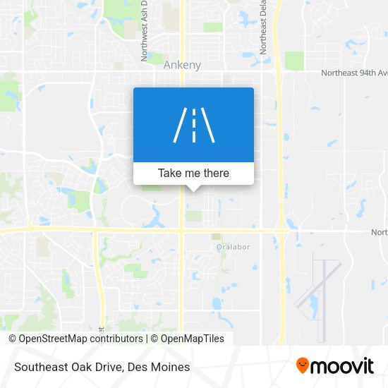 Southeast Oak Drive map
