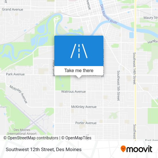 Southwest 12th Street map
