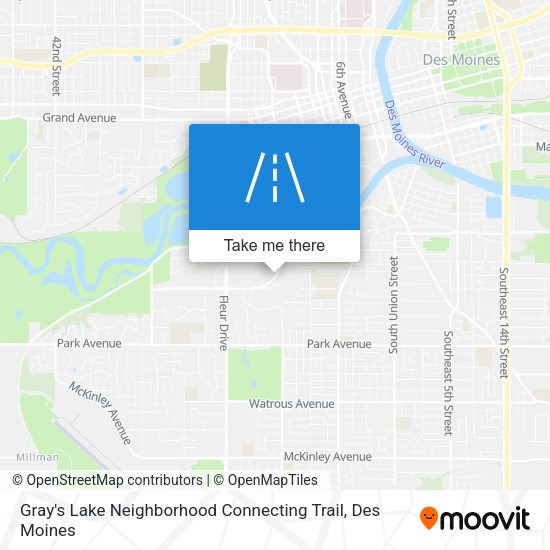 Mapa de Gray's Lake Neighborhood Connecting Trail