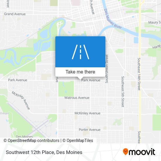 Mapa de Southwest 12th Place
