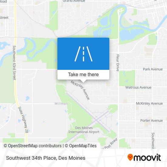 Southwest 34th Place map