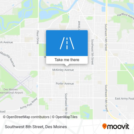 Southwest 8th Street map