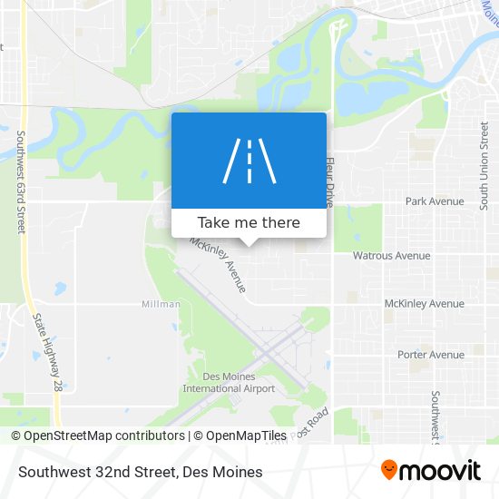 Southwest 32nd Street map