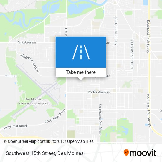 Southwest 15th Street map