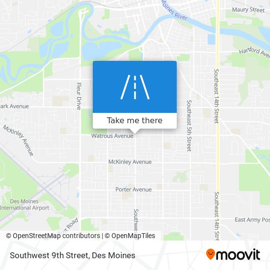 Southwest 9th Street map